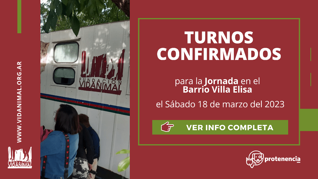 Lista de turnos confirmados: Jornada en el Barrio Villa Elisa – Sábado 18 de marzo del 2023