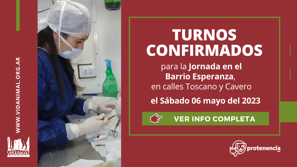 Lista de turnos confirmados: Jornada en el Barrio Esperanza (Toscano y Cavero) – Sábado 06 de mayo del 2023